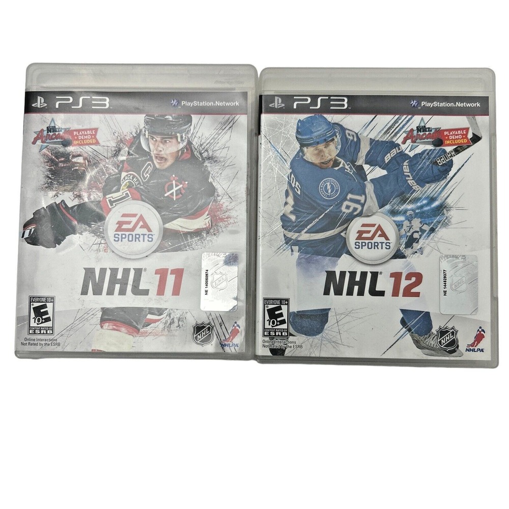 NHL 11 & NHL 12 (Sony PlayStation 3, 2011) PS3 - Lot of 2 Games - with Manual